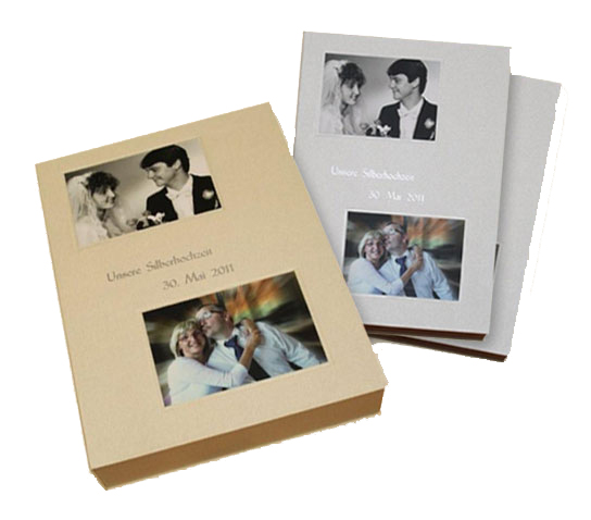 gebundenes Silberhochzeitsalbum