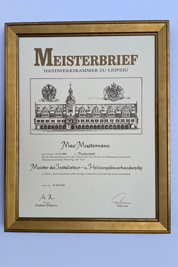 Silberner Meisterbrief