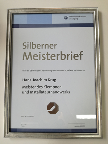 Meisterbriefe anfertigen Silberner Meisterbrief